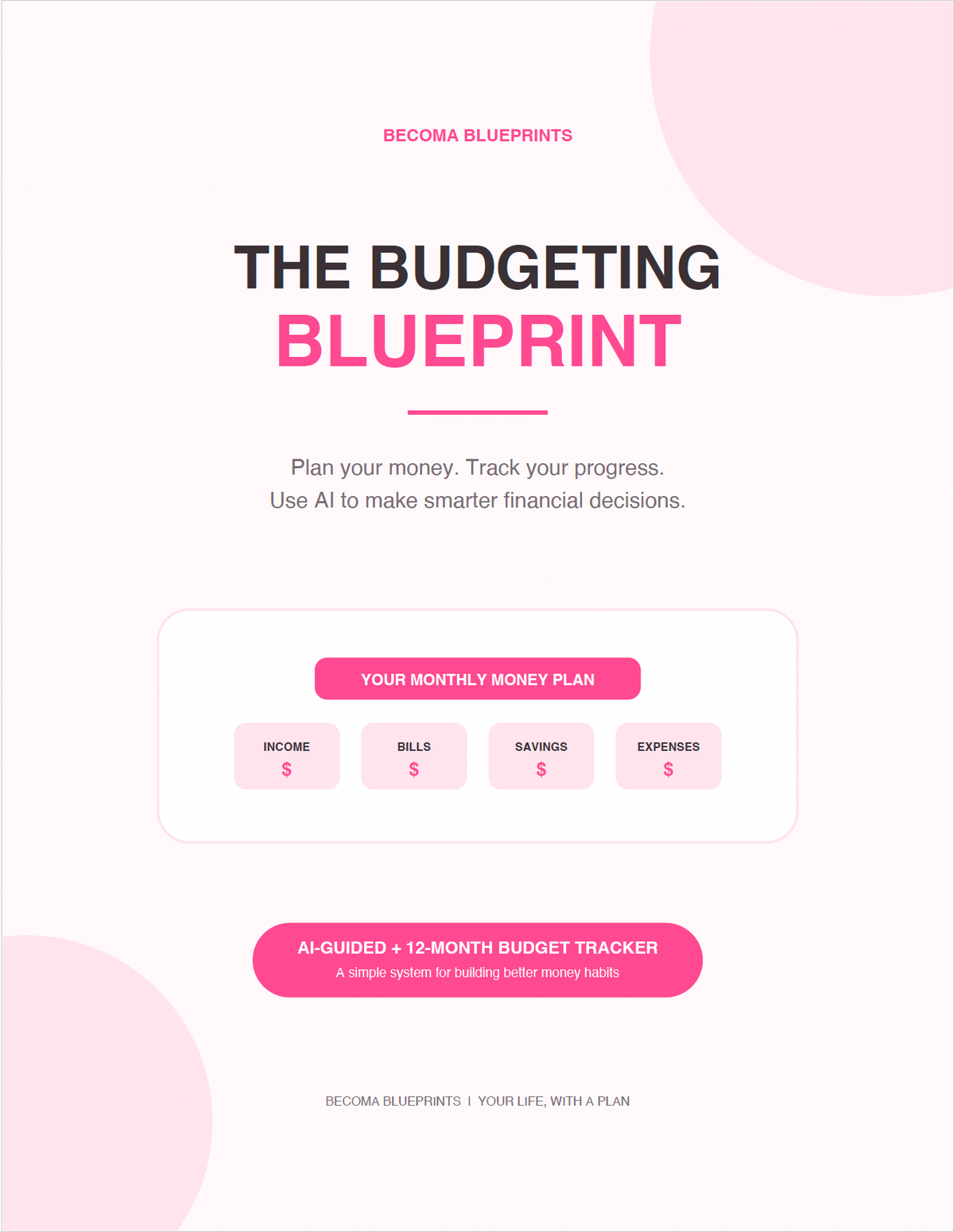 AI Budget Planner | Girly 12-Month Budgeting Blueprint
